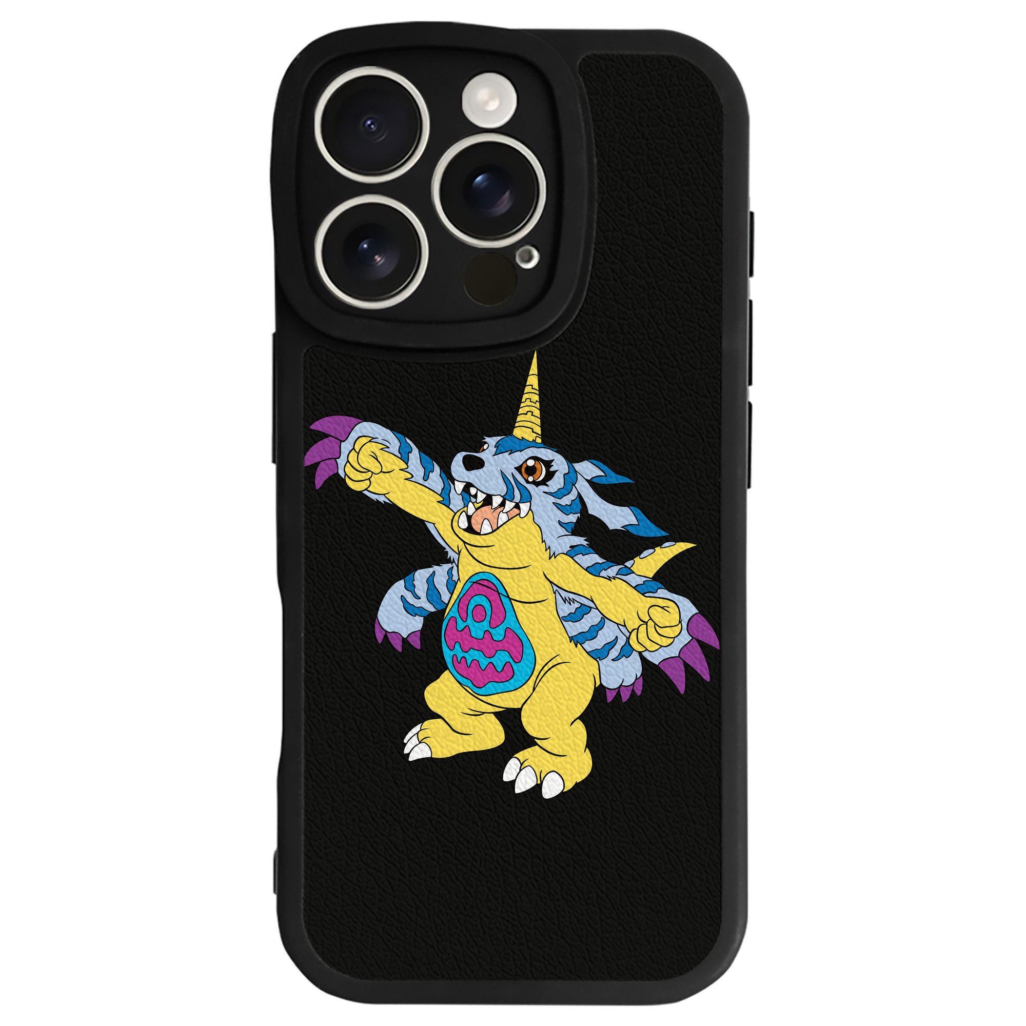 （画像用） Digimon デジタルモンスター/デジモン 【iPhone 16シリーズ対応】シリコンスマホケース（レザー調） 材質：シリコン